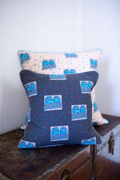 Uptown Windows Pillow in Charcoal