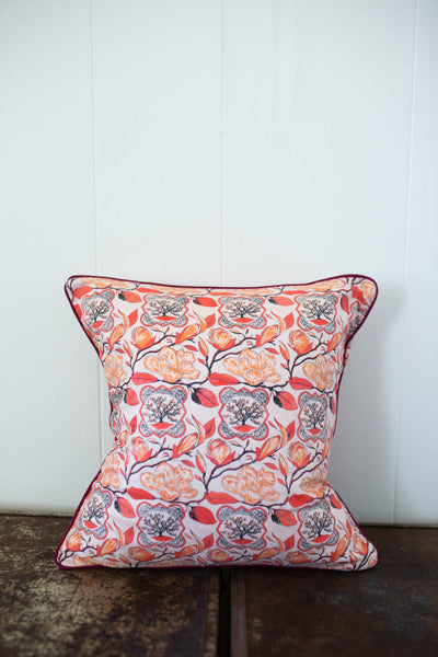 Magnolia Pillow in Peach