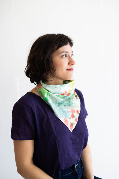 Secret Garden Bandana in Mint