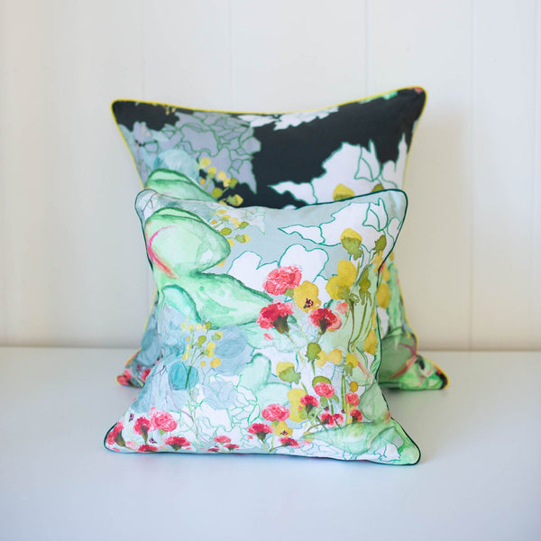 Secret Garden Pillow in Mint