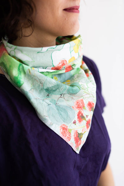Secret Garden Bandana in Mint