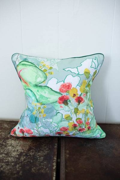 Secret Garden Pillow in Mint