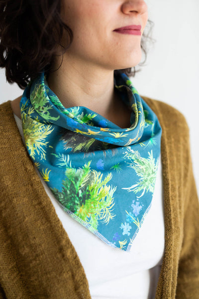 French Quarter Ferns Bandana in Blue