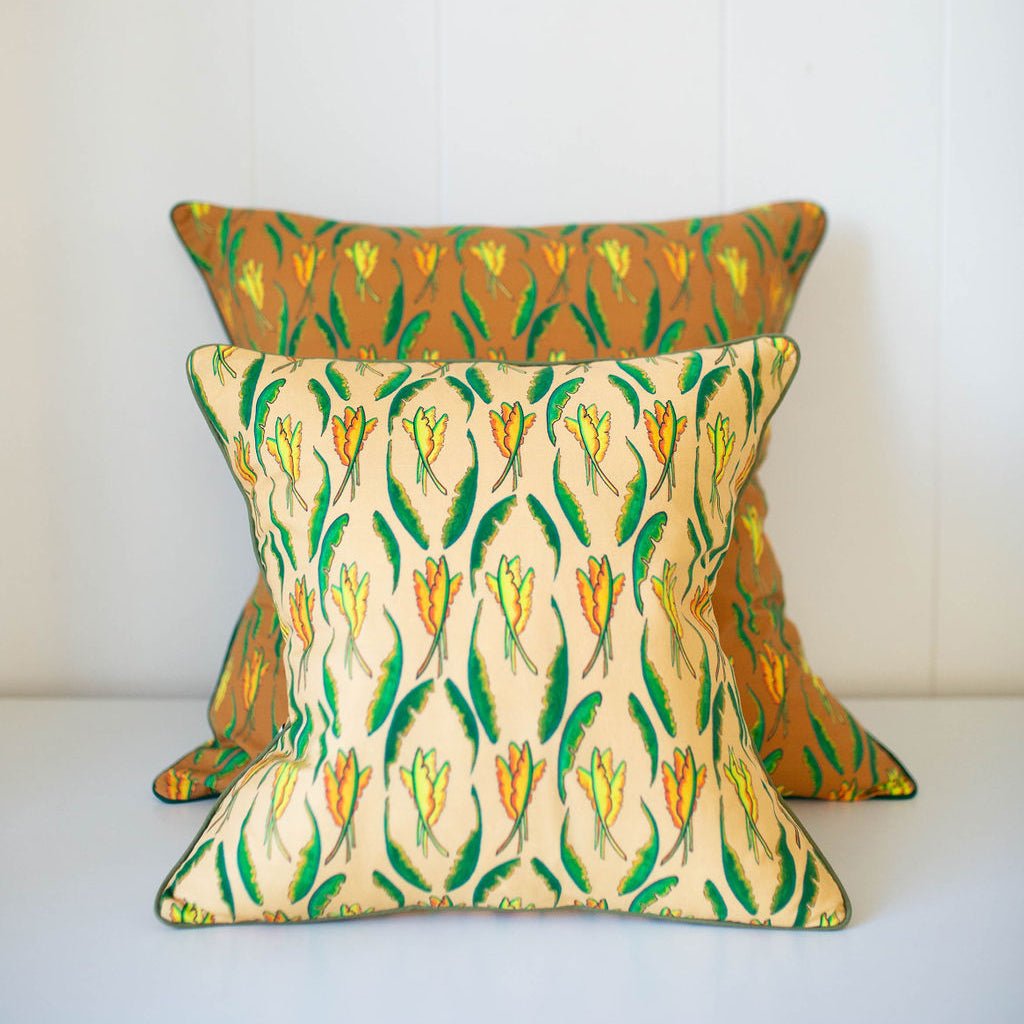 Banana Leaf Pillow in Sun