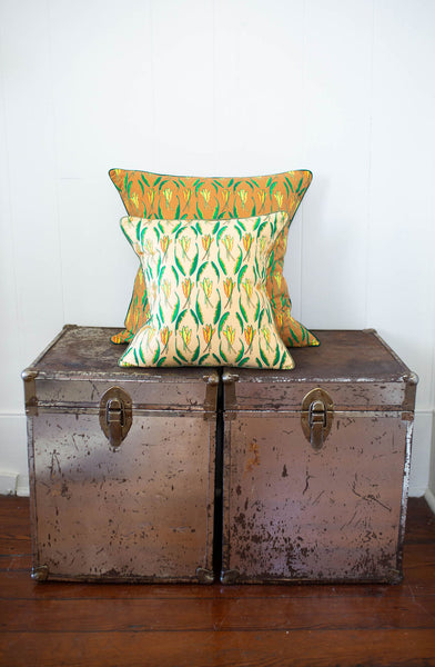 Banana Leaf Pillow in Toasted Sand