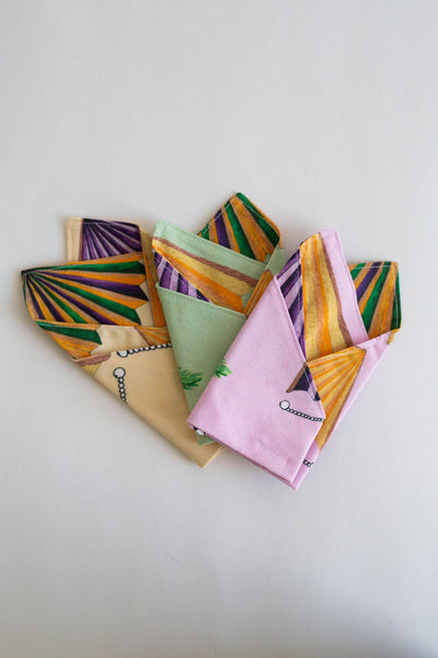 Mardi Gras Gentleman's Pocket Square in Green