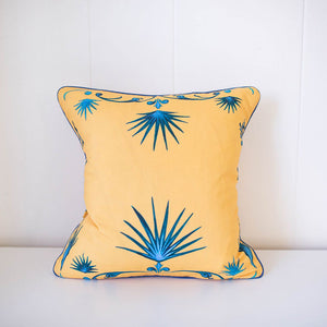 French Palm Pillow in Gold