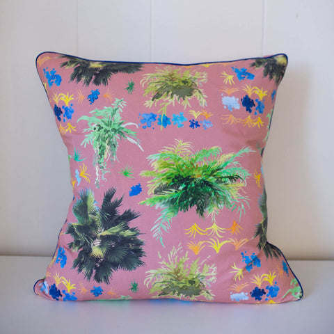 French Quarter Ferns Pillow in Mauve