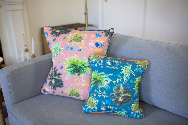 French Quarter Ferns Pillow in Mauve