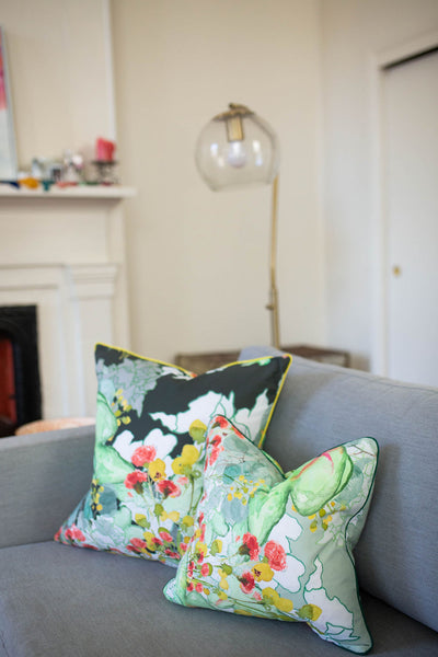 Secret Garden Pillow in Mint