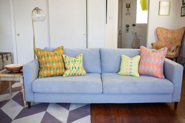 Banana Leaf Pillow in Toasted Sand