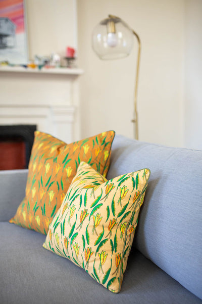 Banana Leaf Pillow in Toasted Sand