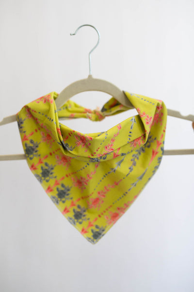 Arrows and Fleurs Bandana in Chartreuse
