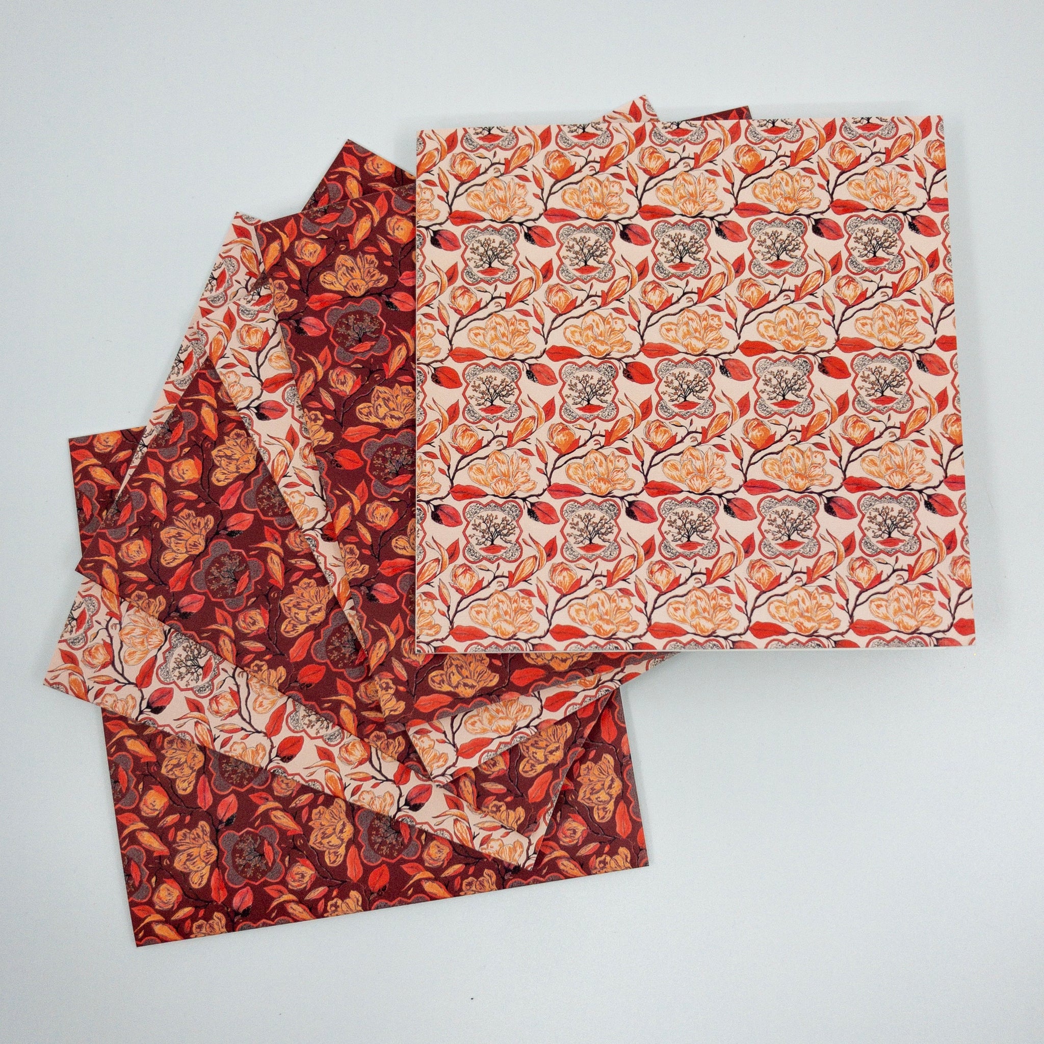 Pink Magnolia Floral Stationery Set