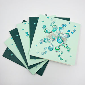 Teal Oyster Watercolor Stationery Set