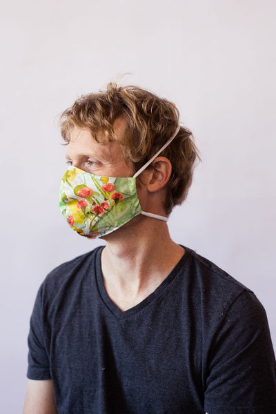 Secret Garden Cotton Face Mask in Mint